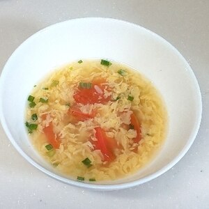 トマトとふわっと卵のスープ
